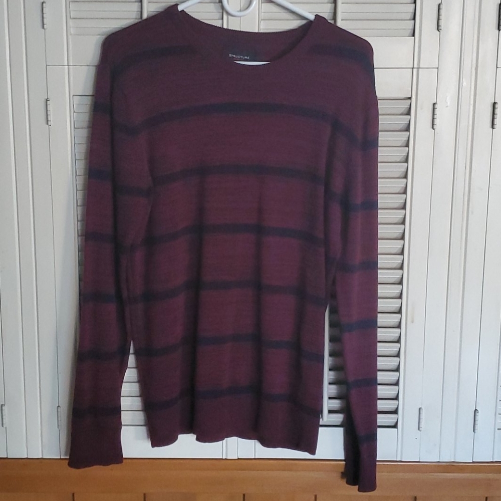 STRUCTURE Slim Fit Men Crew Sweater NWOT, Small